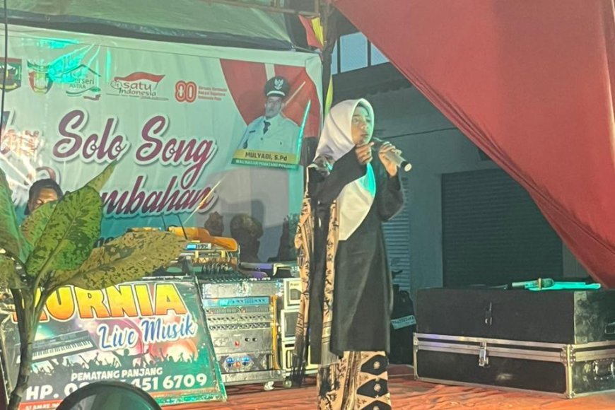 Santri SMP Akhlak Cendekia Muslim Ikuti Lomba Solo Song Memeriahkan HUT RI ke-80 di Nagari Pamatang Panjang